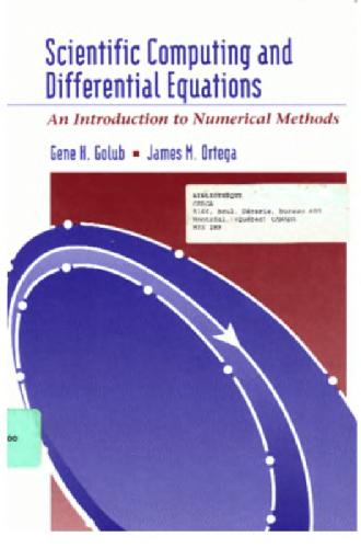 Scientific Computing and Differential Equations