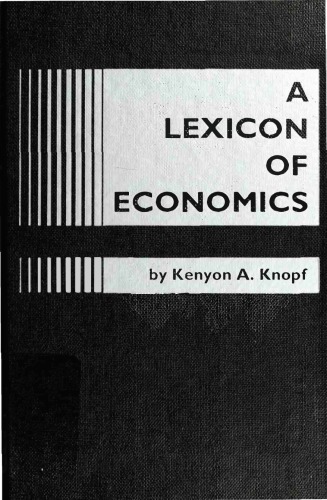 A Lexicon Of Economics