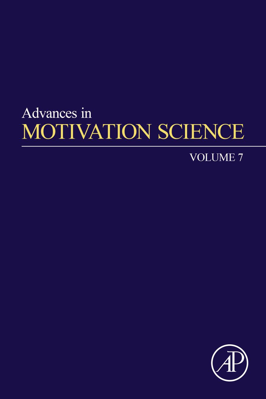 Advances in Motivation Science, Volume 7