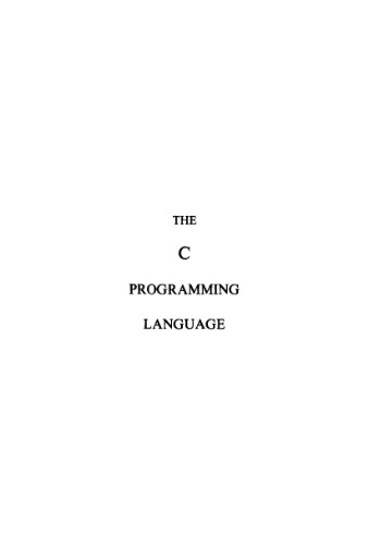 The C Programming Language