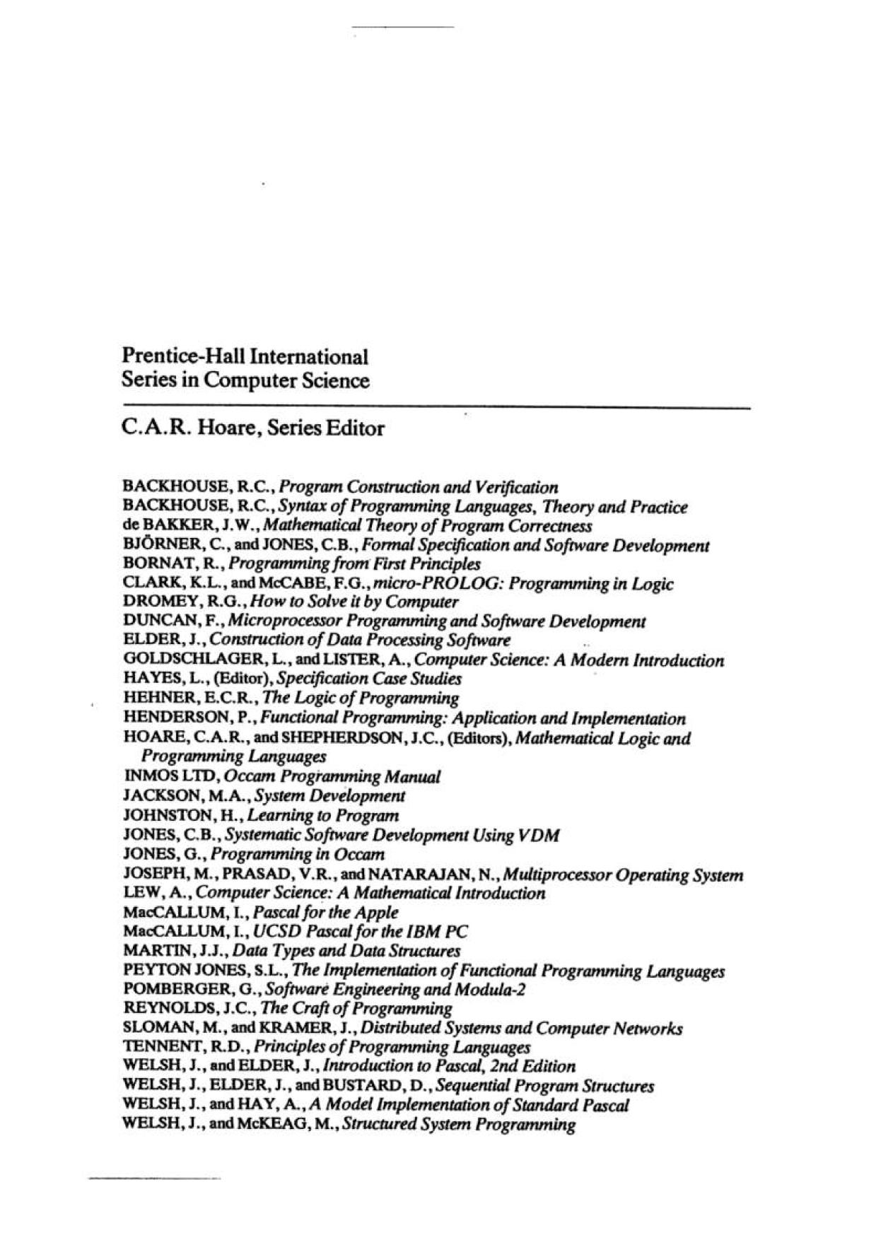 The Implementation of Functional Programming Languages