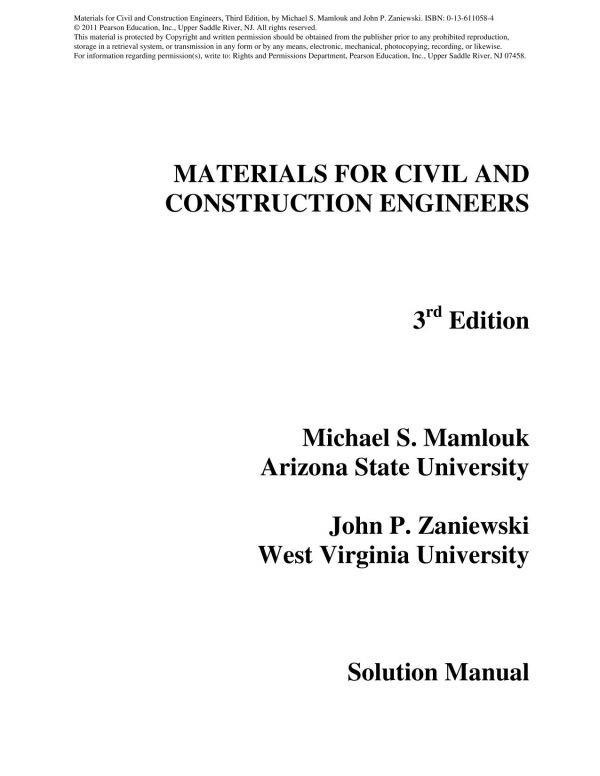 Materials for Civil and Construction Engineers