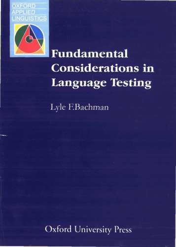 Fundamental Considerations in Language Testing