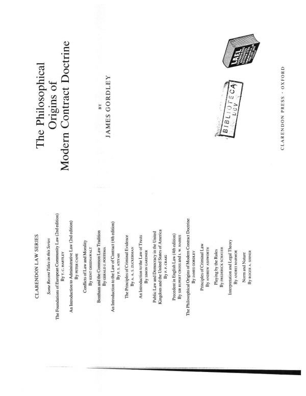 The Philosophical Origins Of Modern Contract Doctrine