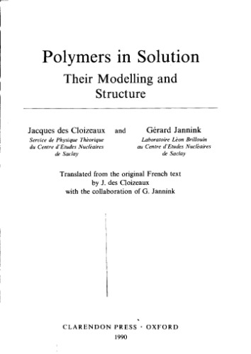 Polymers In Solution