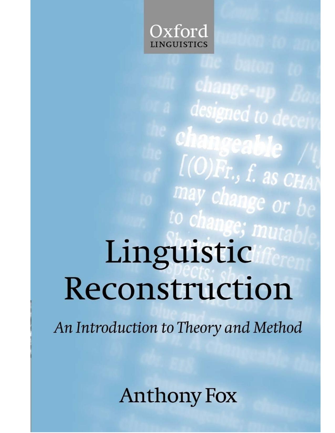 Linguistic Reconstruction