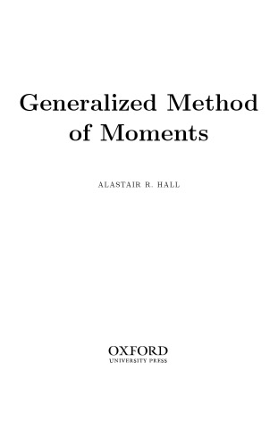 Generalized Method of Moments