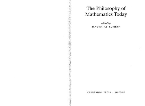 The Philosophy of Mathematics Today