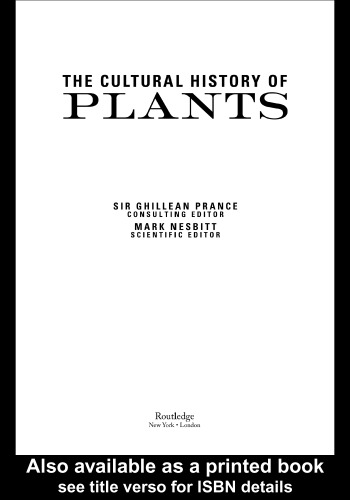 The Cultural History of Plants
