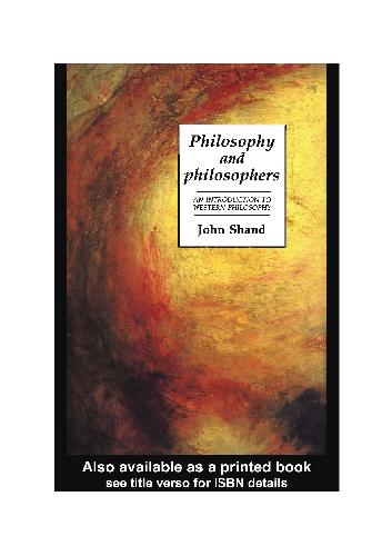 Philosophy and Philosophers