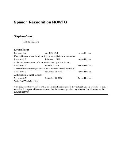 Statistical Methods for Speech Recognition