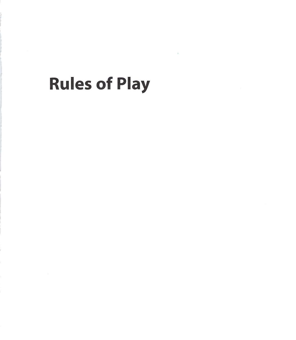 Rules of Play