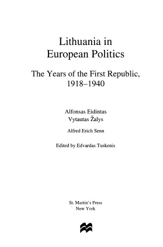 Lithuania in European Politics