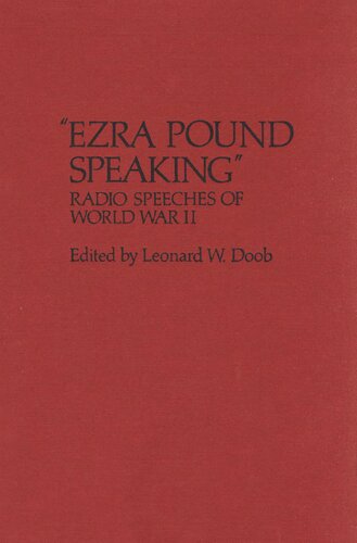 Ezra Pound Speaking