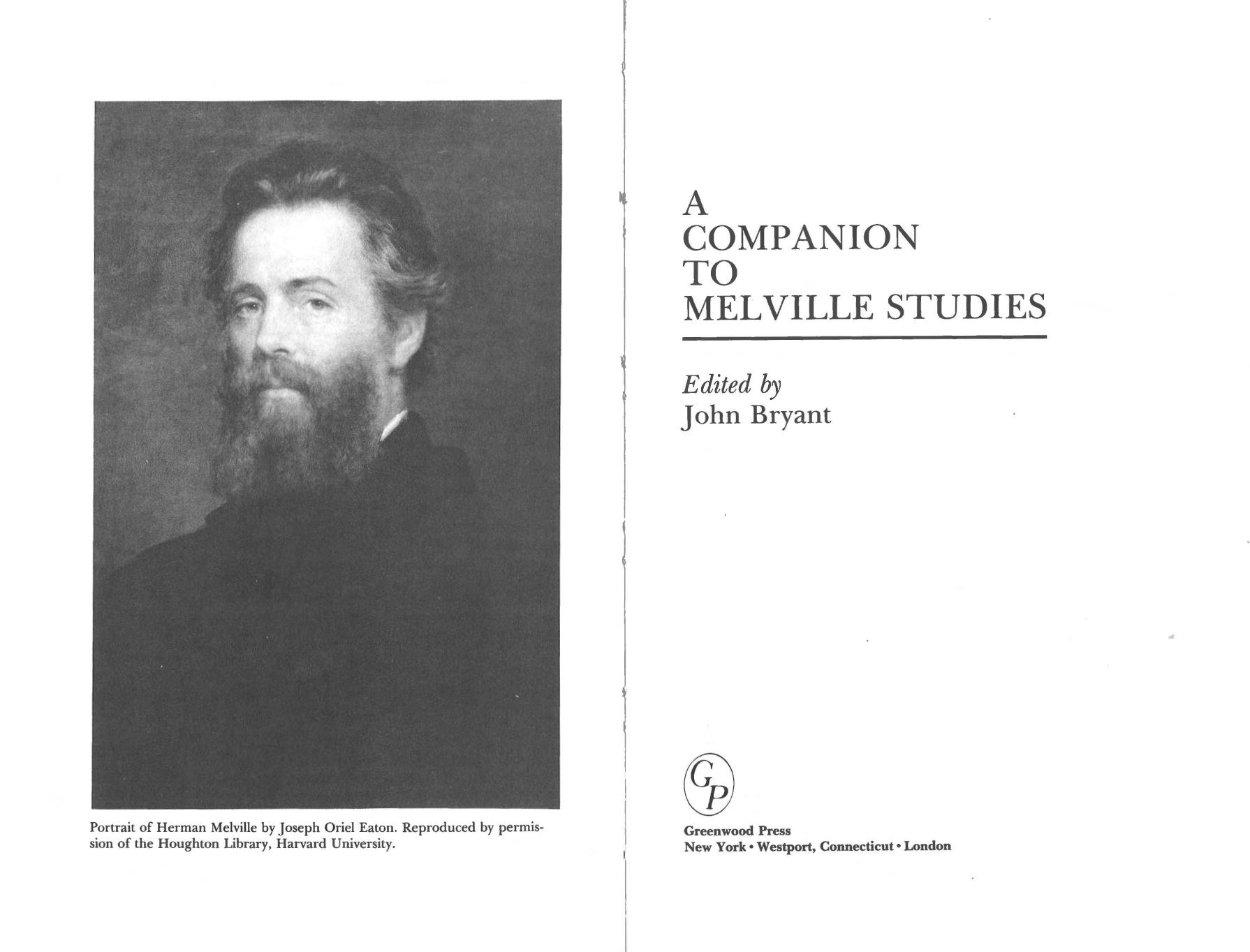 A Companion to Melville Studies