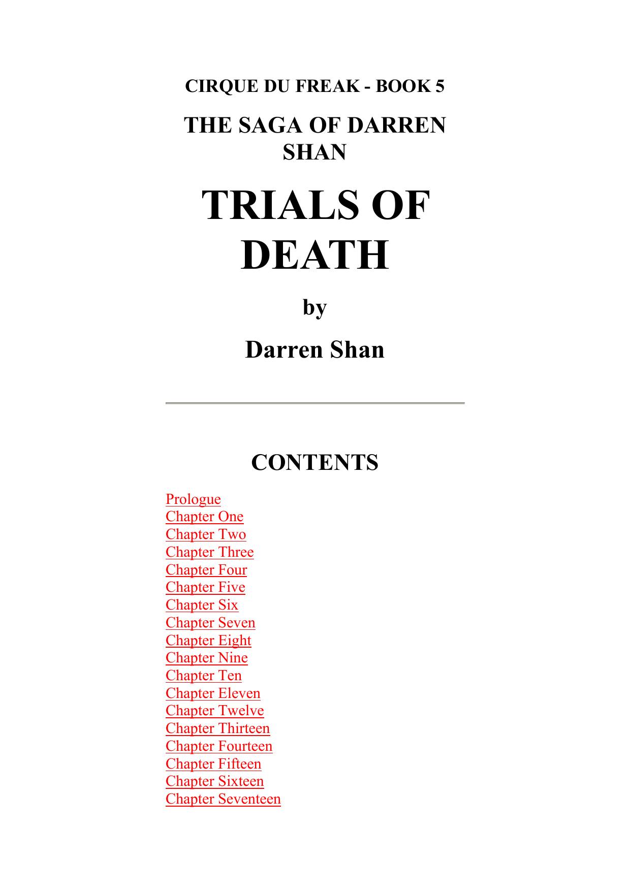 Trials of Death