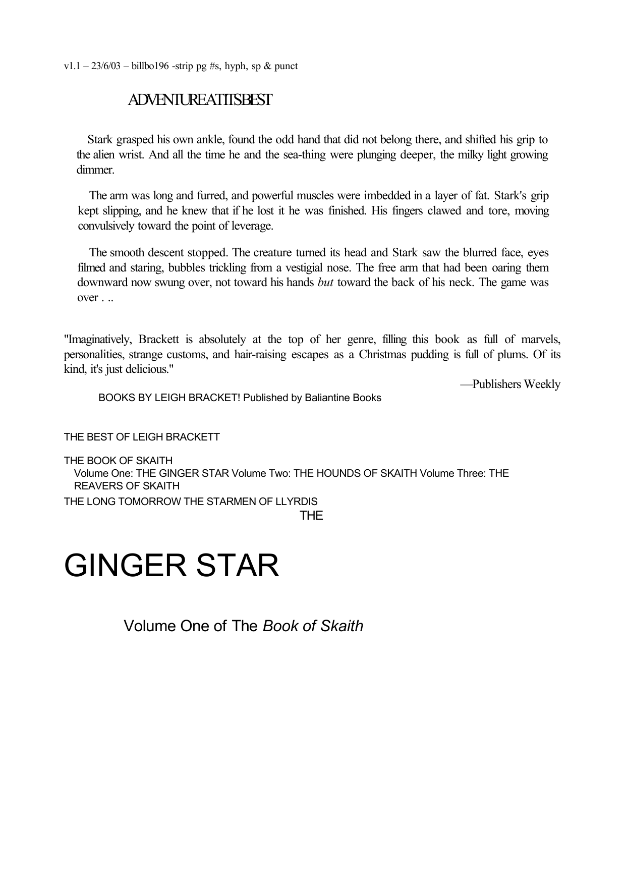 The Ginger Star