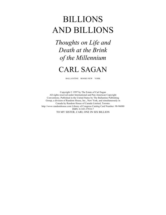 Billions &amp; Billions