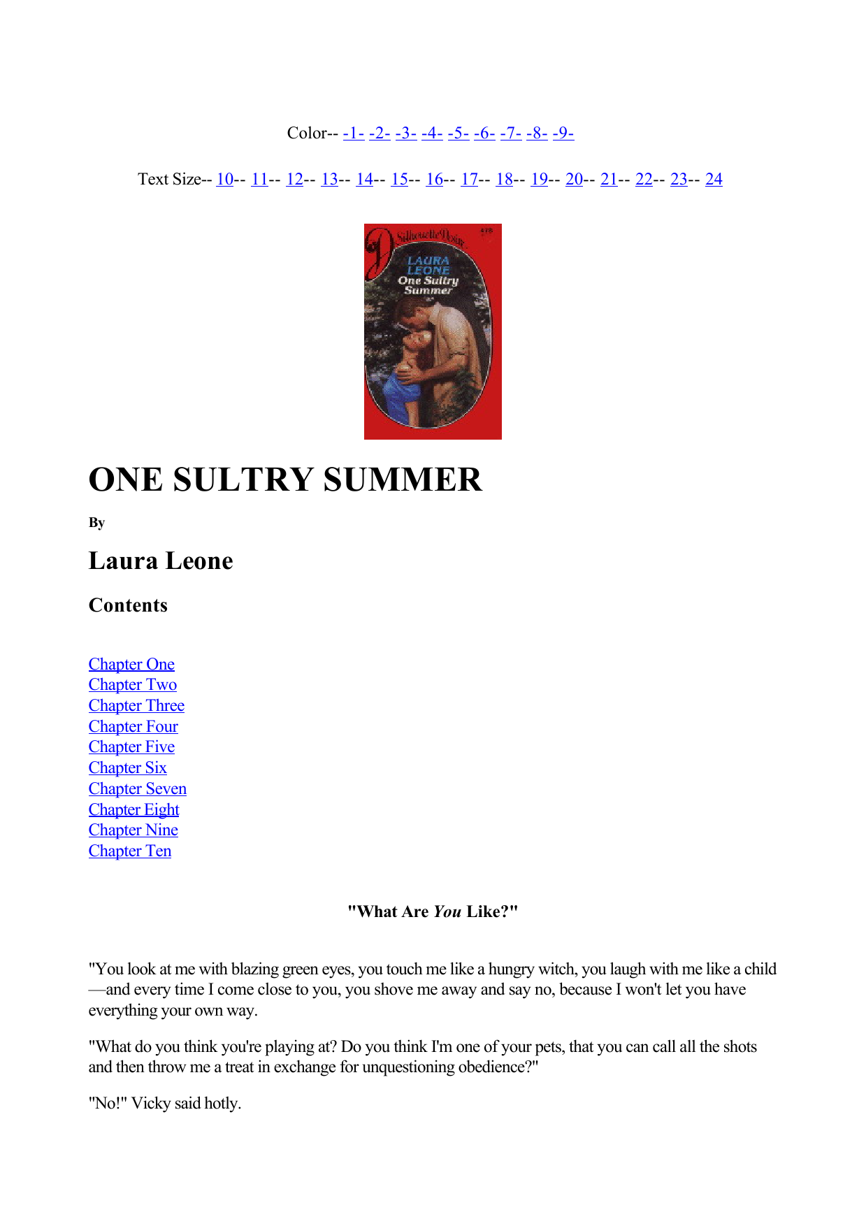 One Sultry Summer