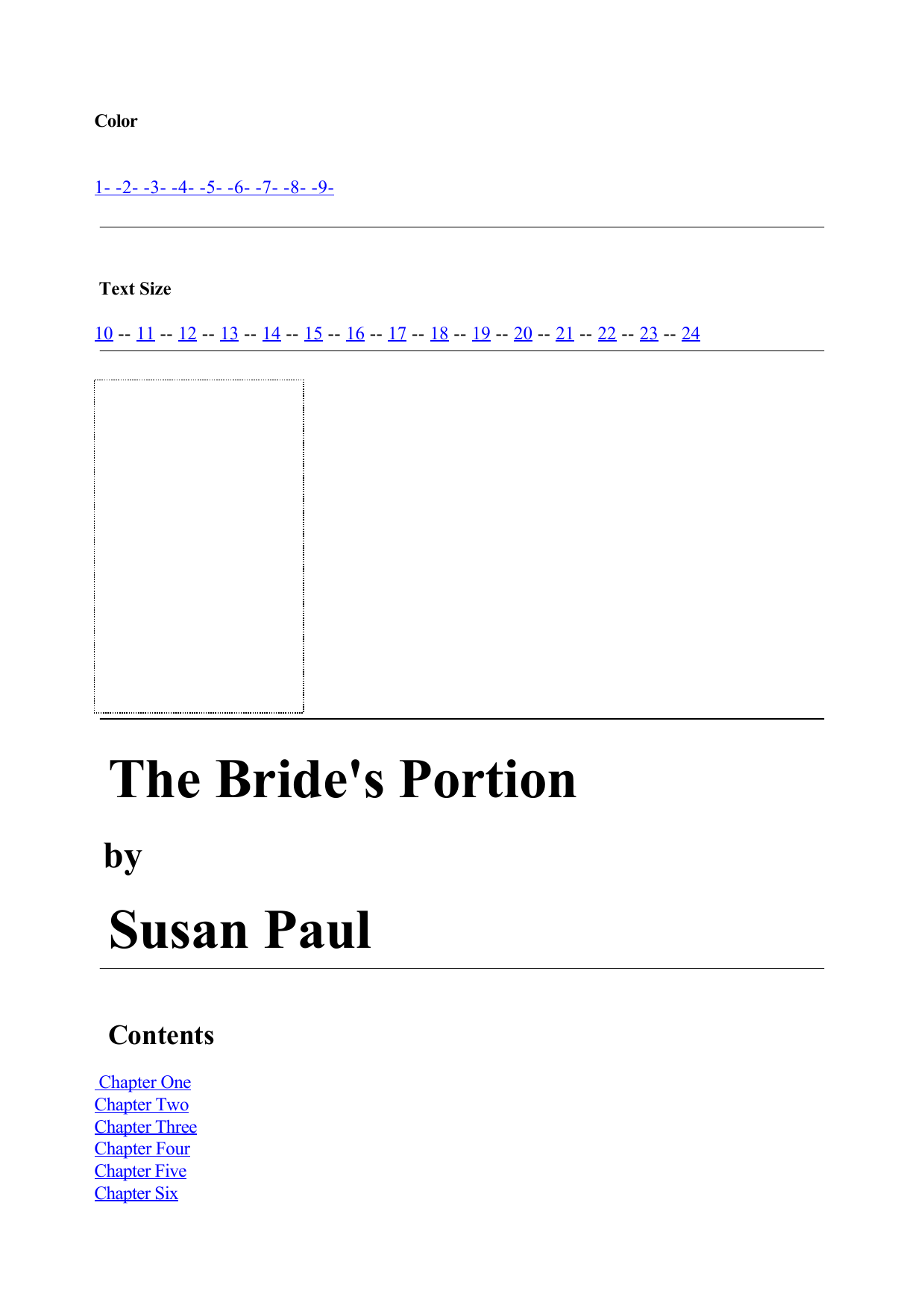 The Bride's Portion