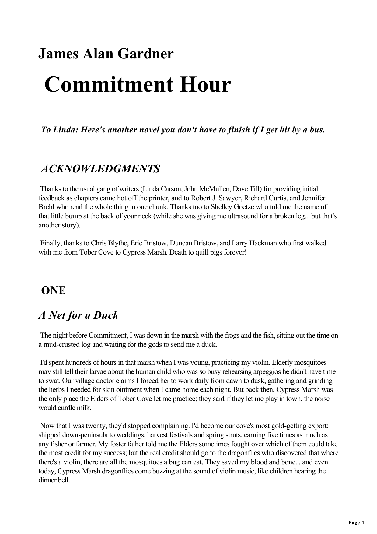 Commitment Hour