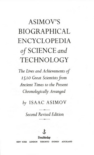 Asimov's Biographical Encyclopedia of Science and Technology