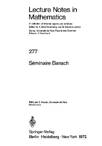 Séminaire Banach