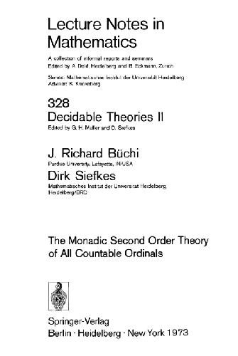 The Monadic Second Order Theory Of All Countable Ordinals