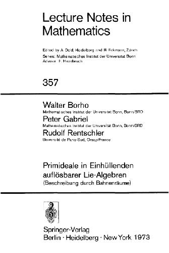 Primideale in Einhüllenden auflösbarer Lie-Algebren : (Beschreibung durch Bahnenräume)