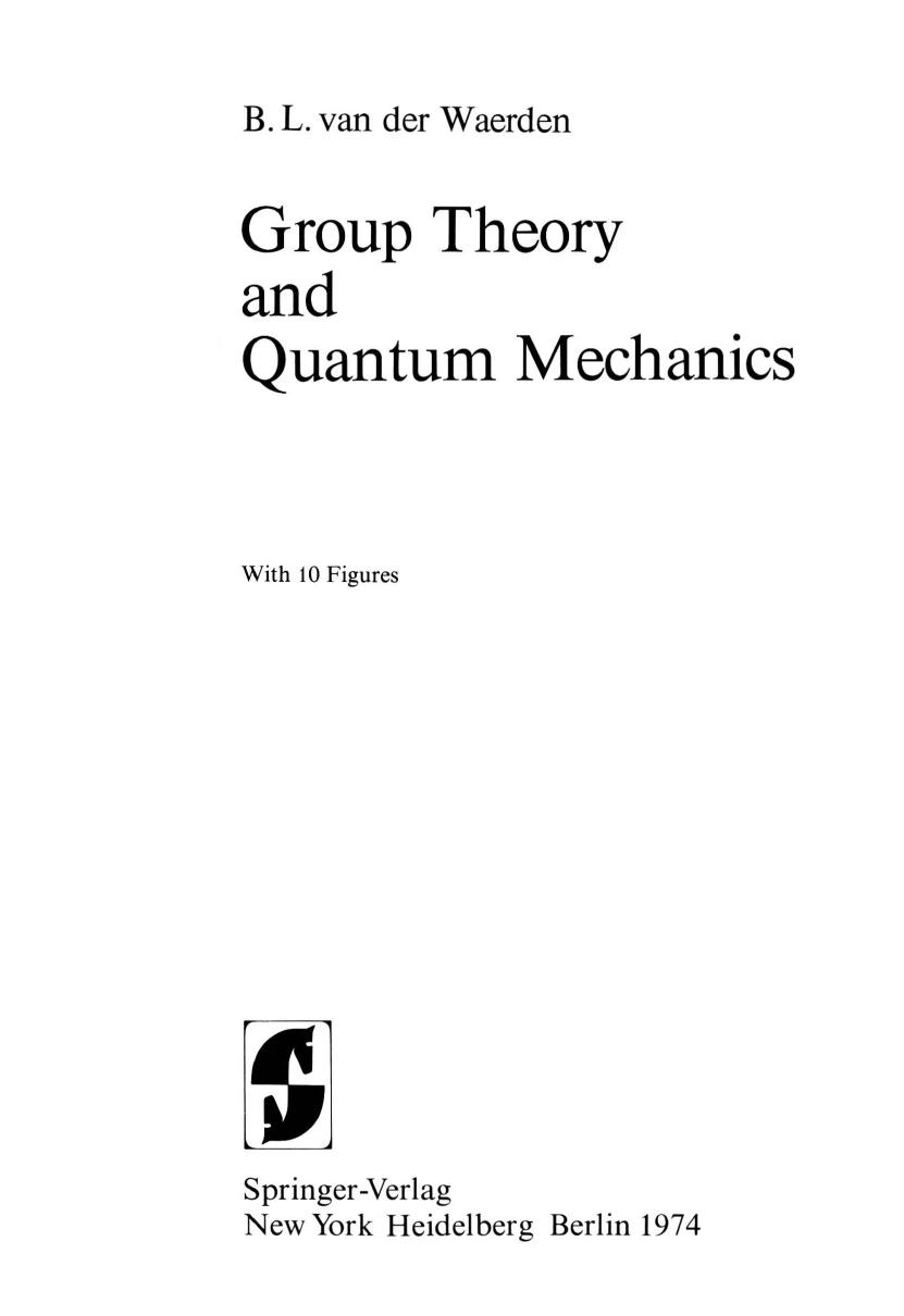 Group Theory and Quantum Mechanics