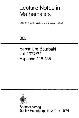 Séminaire Bourbaki vol. 1972