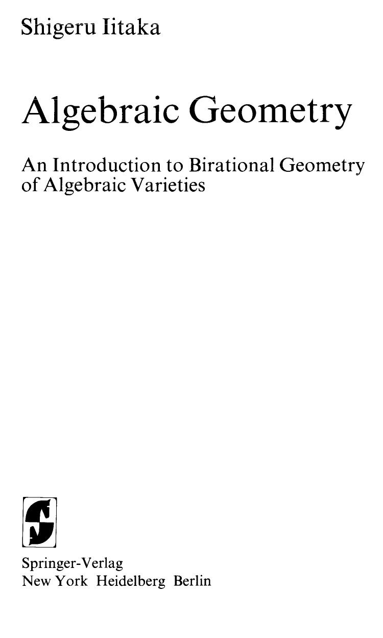 Algebraic Geometry