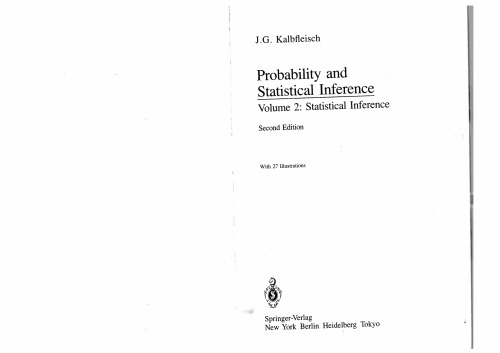 Probability and Statistical Inference