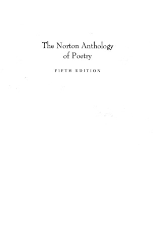 The Norton Anthology of Poetry