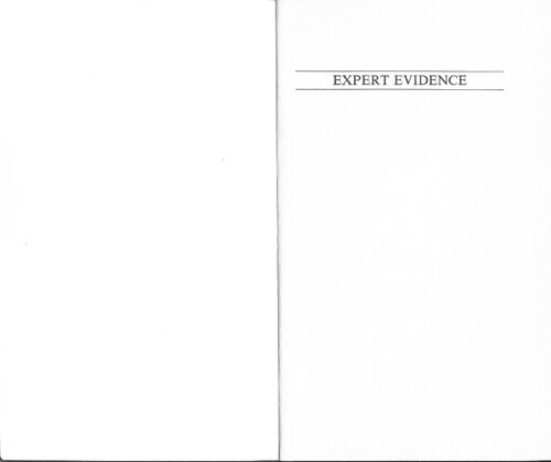 Expert Evidence