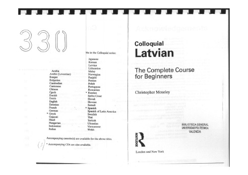 Colloquial Latvian