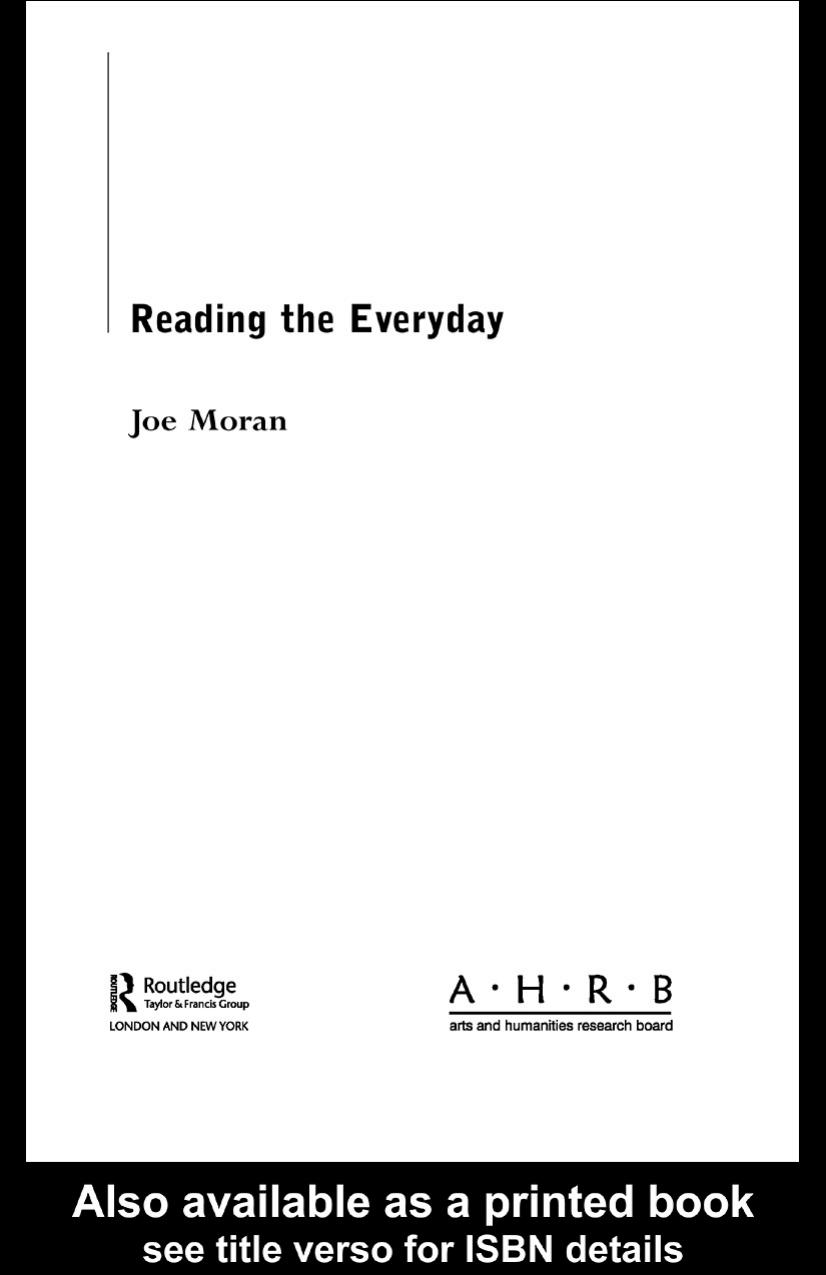 Reading the Everyday