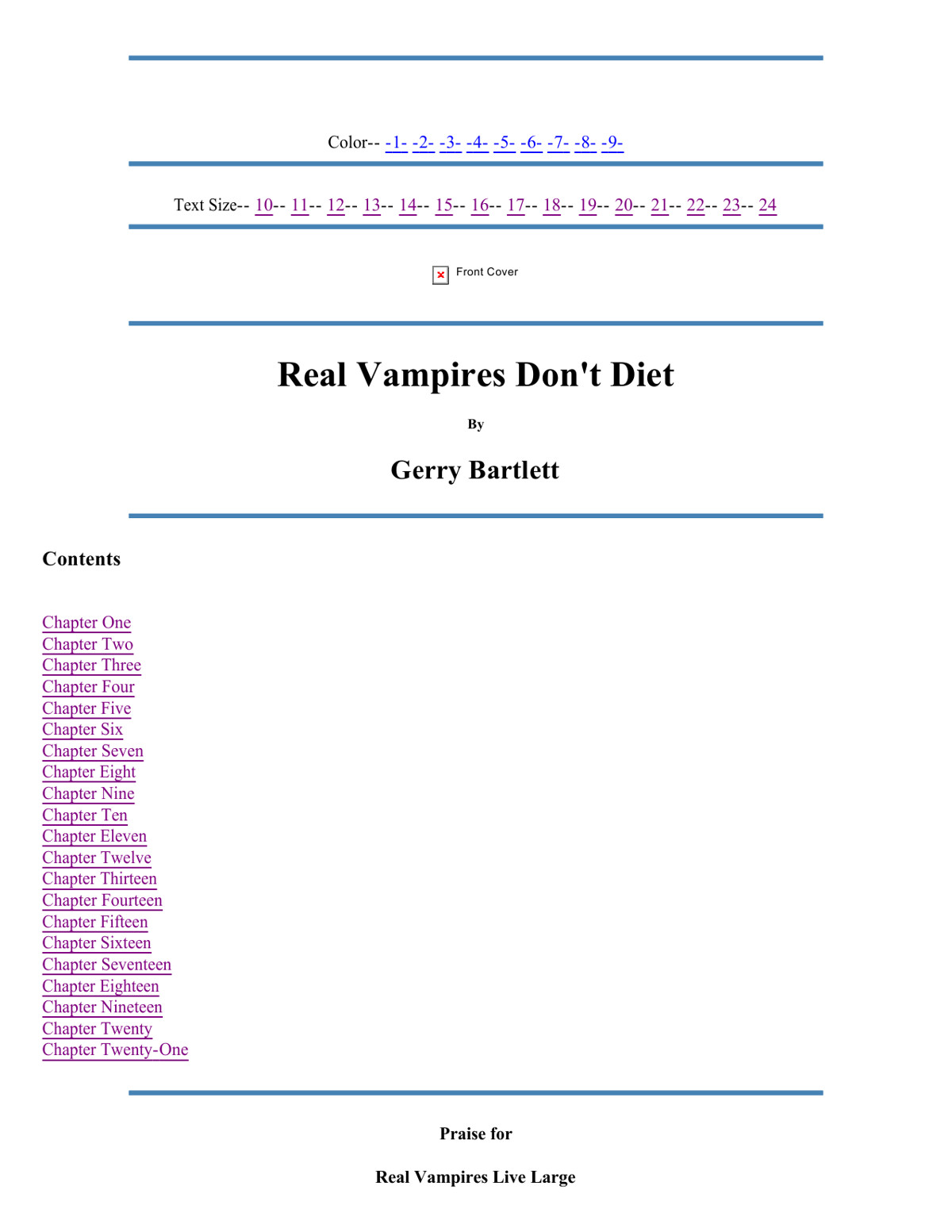 Real Vampires Don't Diet