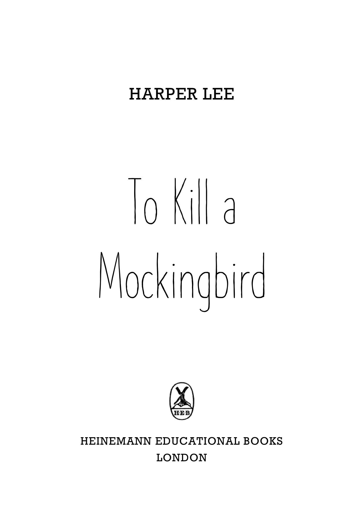 To Kill a Mockingbird