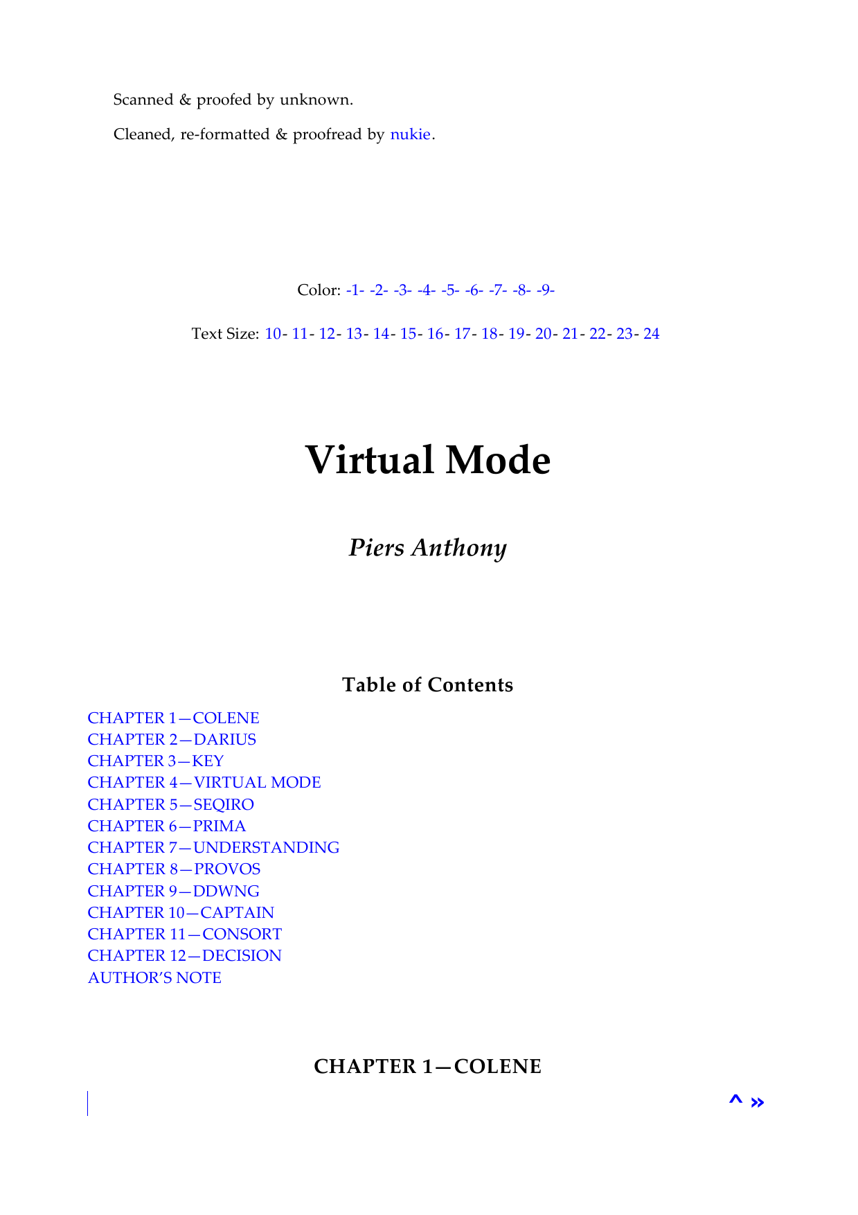 Virtual Mode