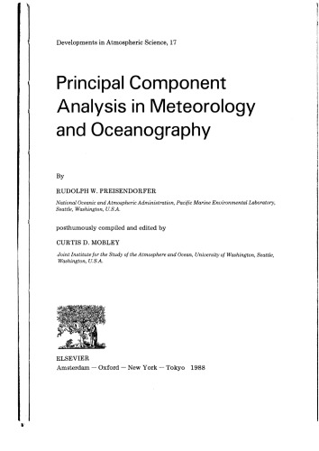 Principal Component Analysis In Meteorology And Oceanography