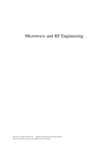 Microwave and RF Engineering [With CDROM]