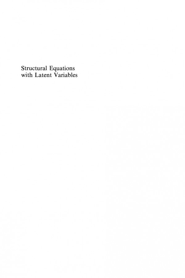 Structural Equations with Latent Variables