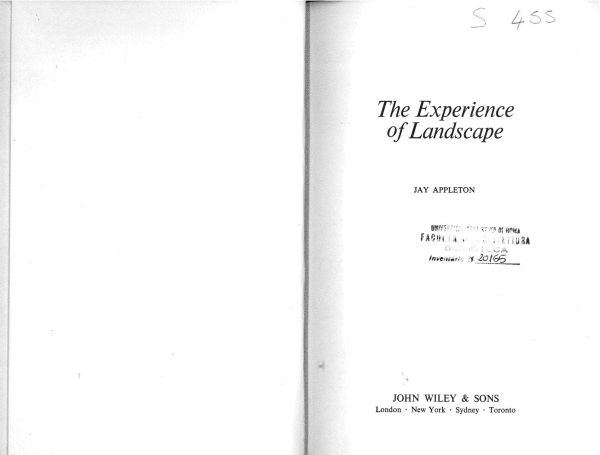 The Experience Of Landscape