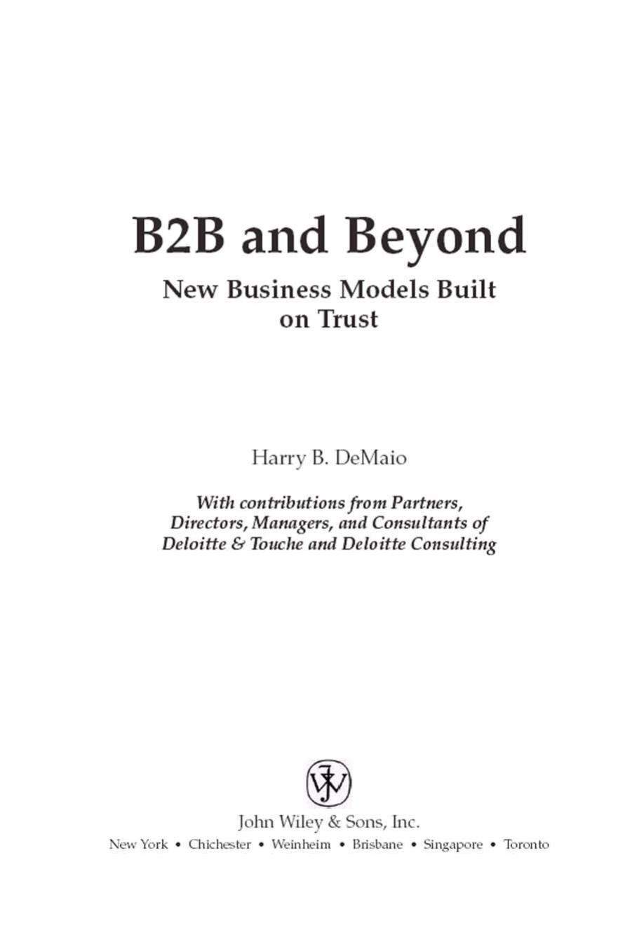 B2B and Beyond