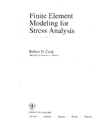 Finite Element Modeling for Stress Analysis