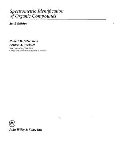 Spectrometric Identification of Organic Compounds