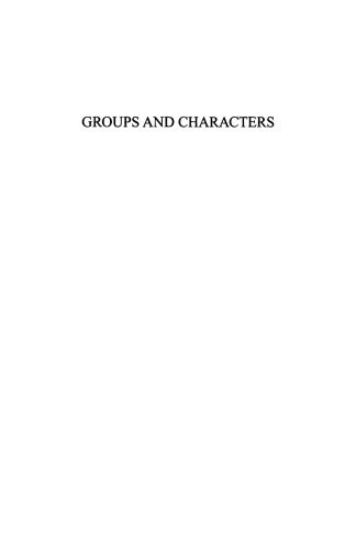 Groups and Characters