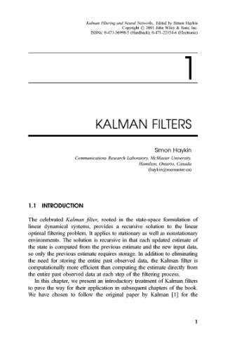 Kalman Filtering and Neural Networks