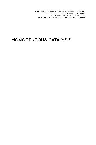 Homogeneous Catalysis